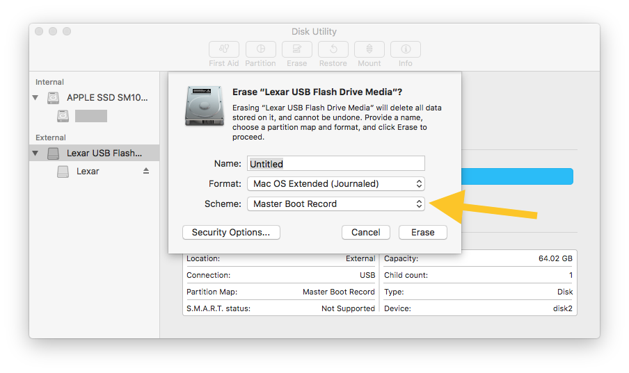 initial thumb drive for both mac & windows